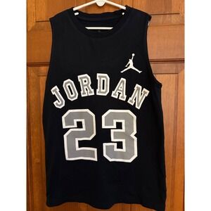 Jordan 23 Boys Sleeveless Jumpman Basketball‎ Tank Top Size L (12-13 yr) Black